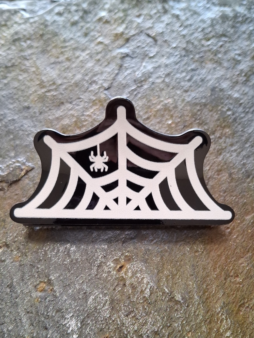 Black & White Spider Web Claw Clip